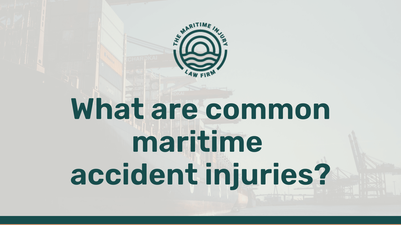 What are common maritime accident injuries - maritime injury law firm - George Vourvoulias