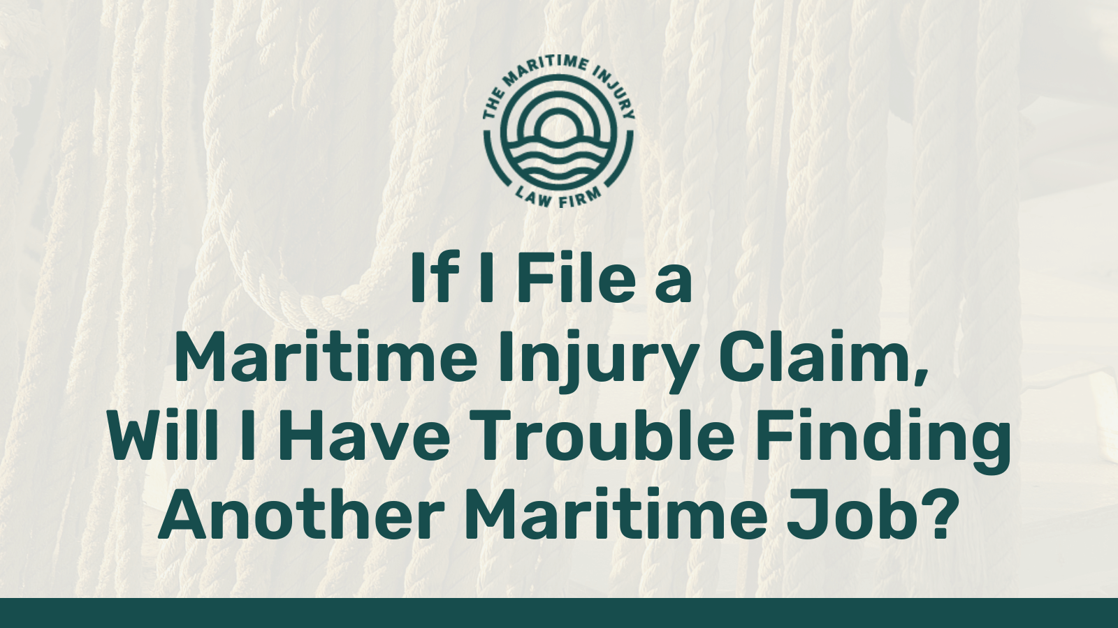 Trouble Finding Another Maritime Job - maritime injury law firm - George Vourvoulias