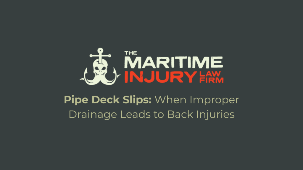 Pipe Deck Slips: When Improper Drainage Leads to Back Injuries - The Maritime Injury Law Firm